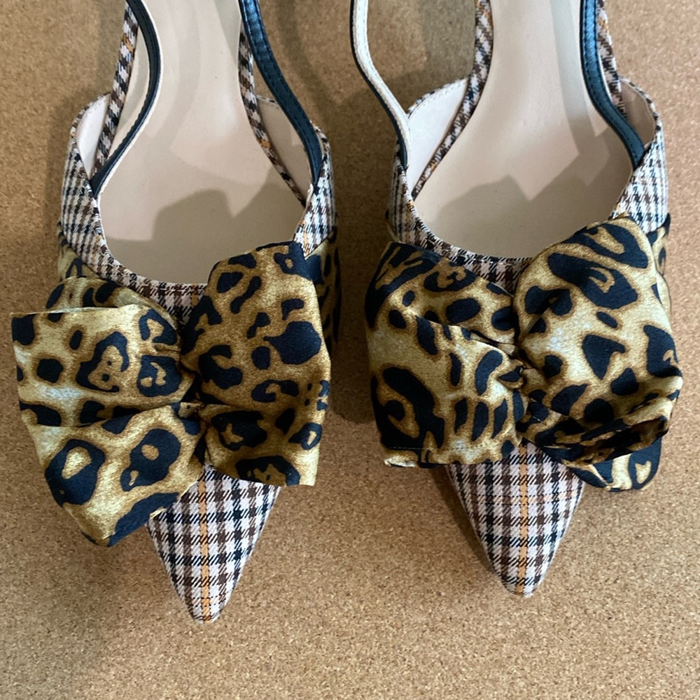 Kate Spade New York Daxton  Leopard and Houndstooth Kitten Heel